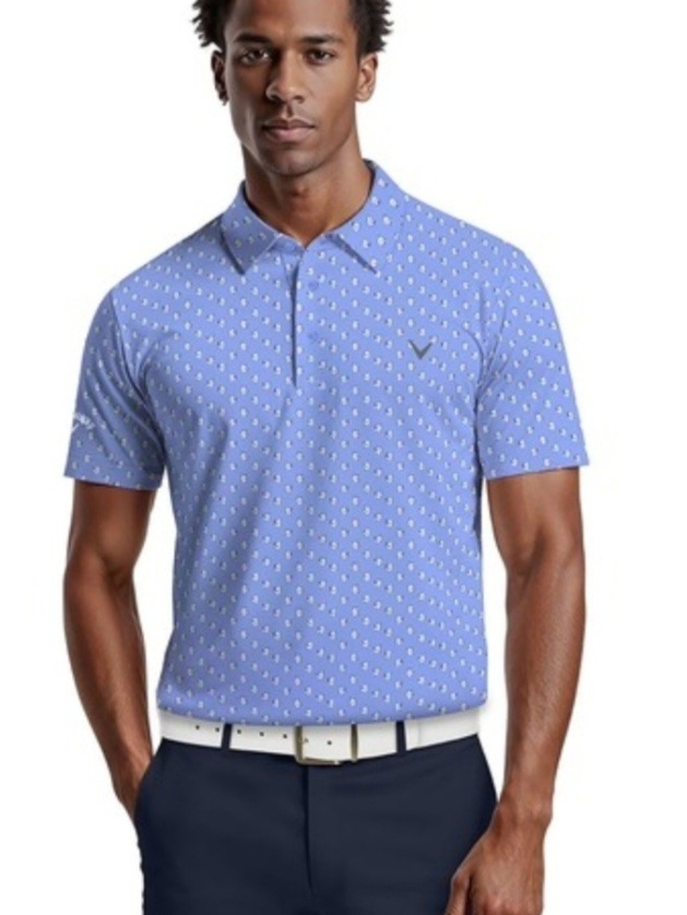 Callaway Performance Stretch Micro-Print Golf Polo Mens Size Medium